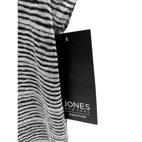 Jones New York Flowy T-Shirt Black and White Stripped Top, Size XL Women's JNY - Picture 2 of 9
